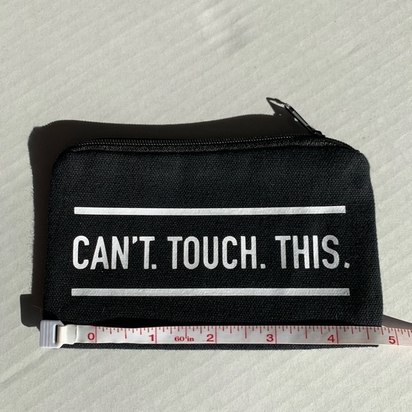 COPY - CAN’T. TOUCH. THIS. Small Zipper Pouch Black - Picture 4 of 5